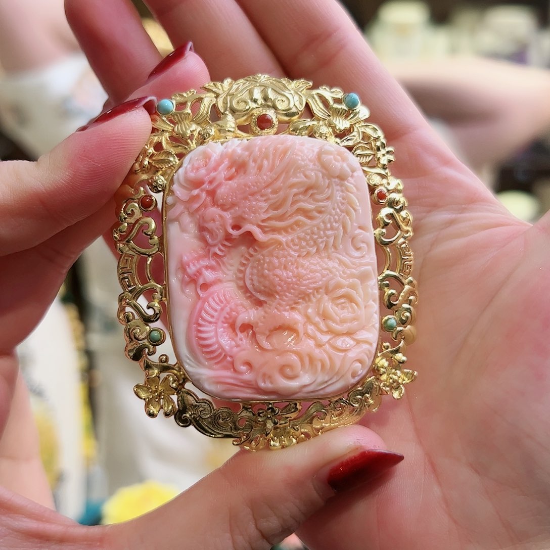 贝壳吊坠银S925镶嵌吊坠