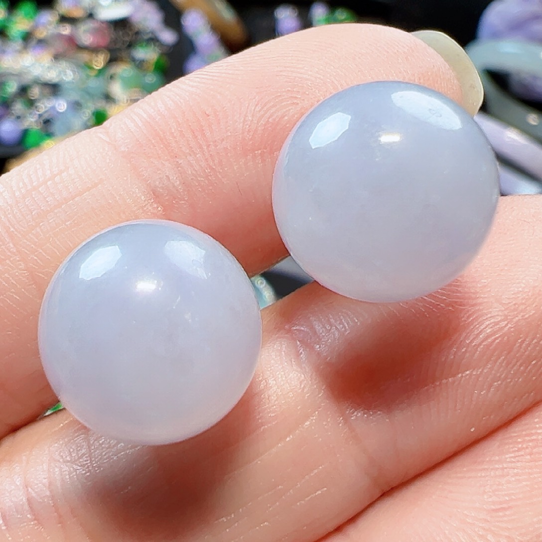 翡翠耳饰18K金镶嵌签收后24小时鉴赏期