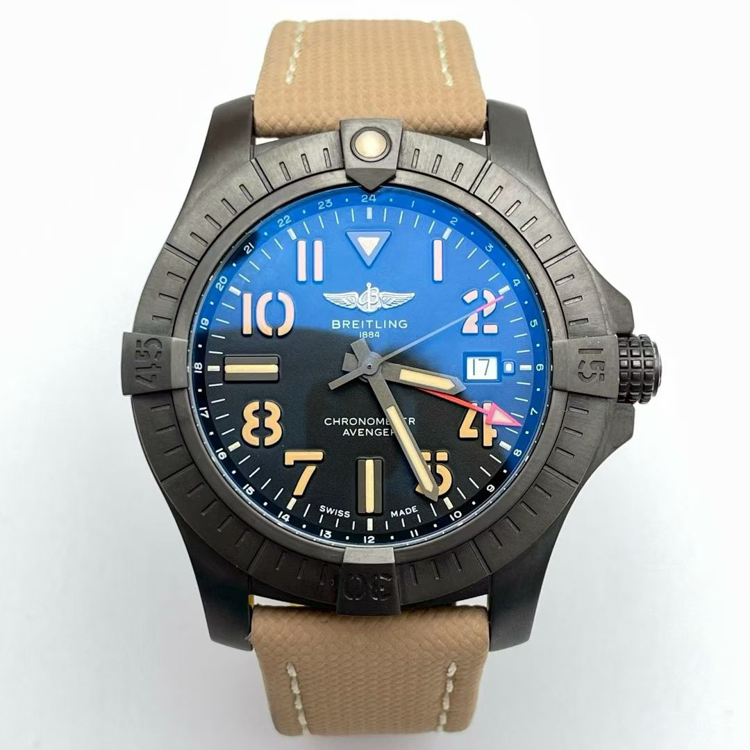 95新 BREITLING/百年灵 复仇者/45mm/类金刚石涂层钛金属/24全套