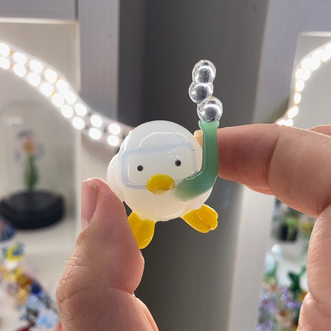 琉璃手工艺品潜水鸭