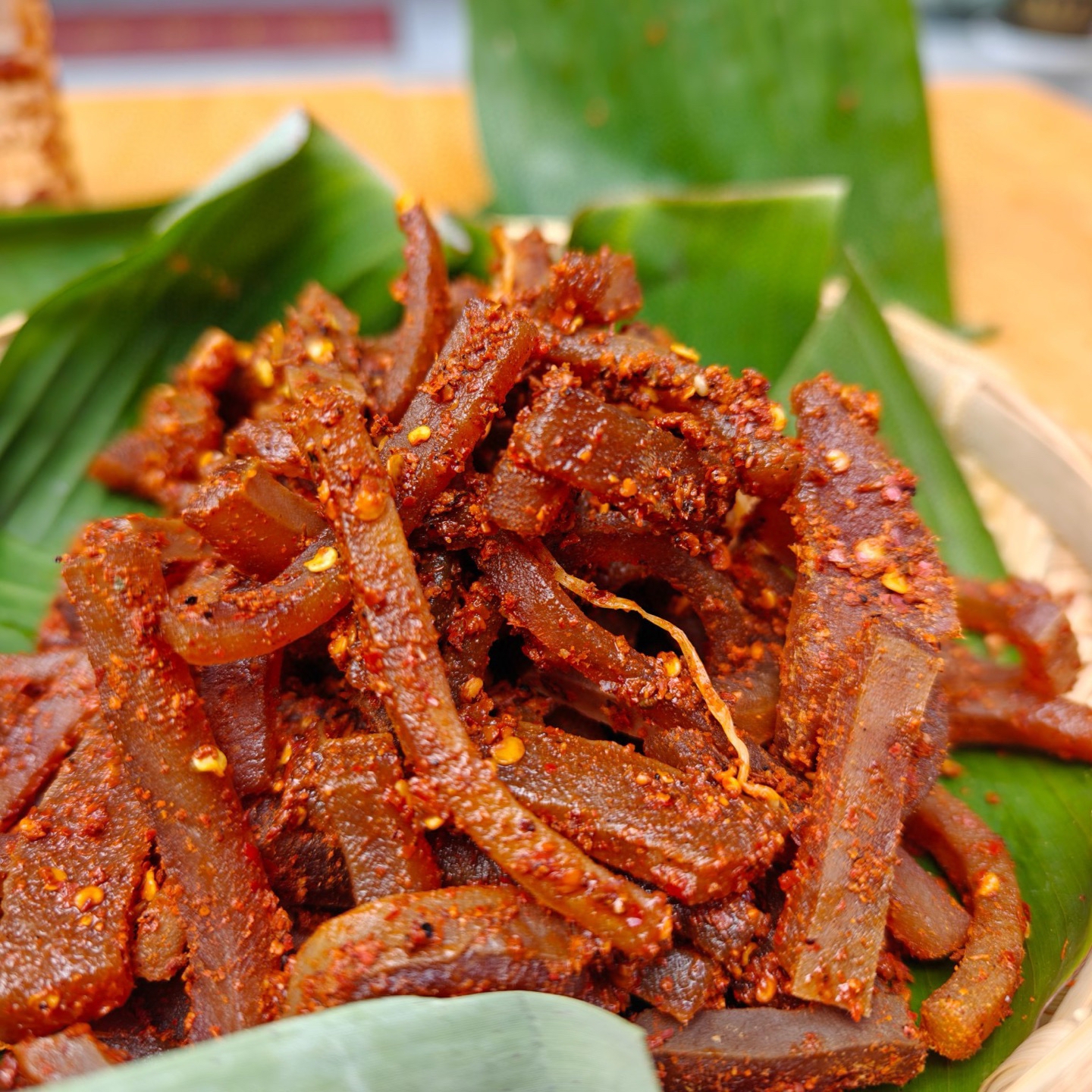 佤味秘制牛皮，又香又辣