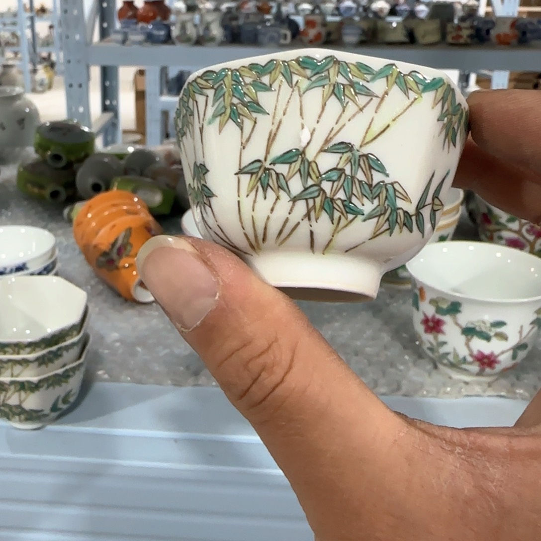 瓷片摆件手绘瓷器全部处理