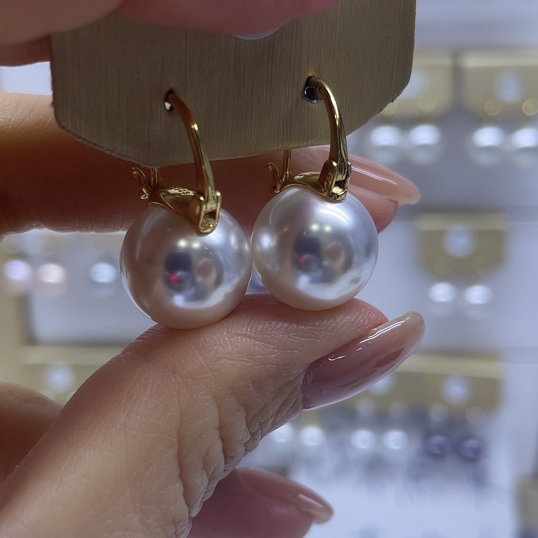 耳饰淡水珍珠银S925镶嵌