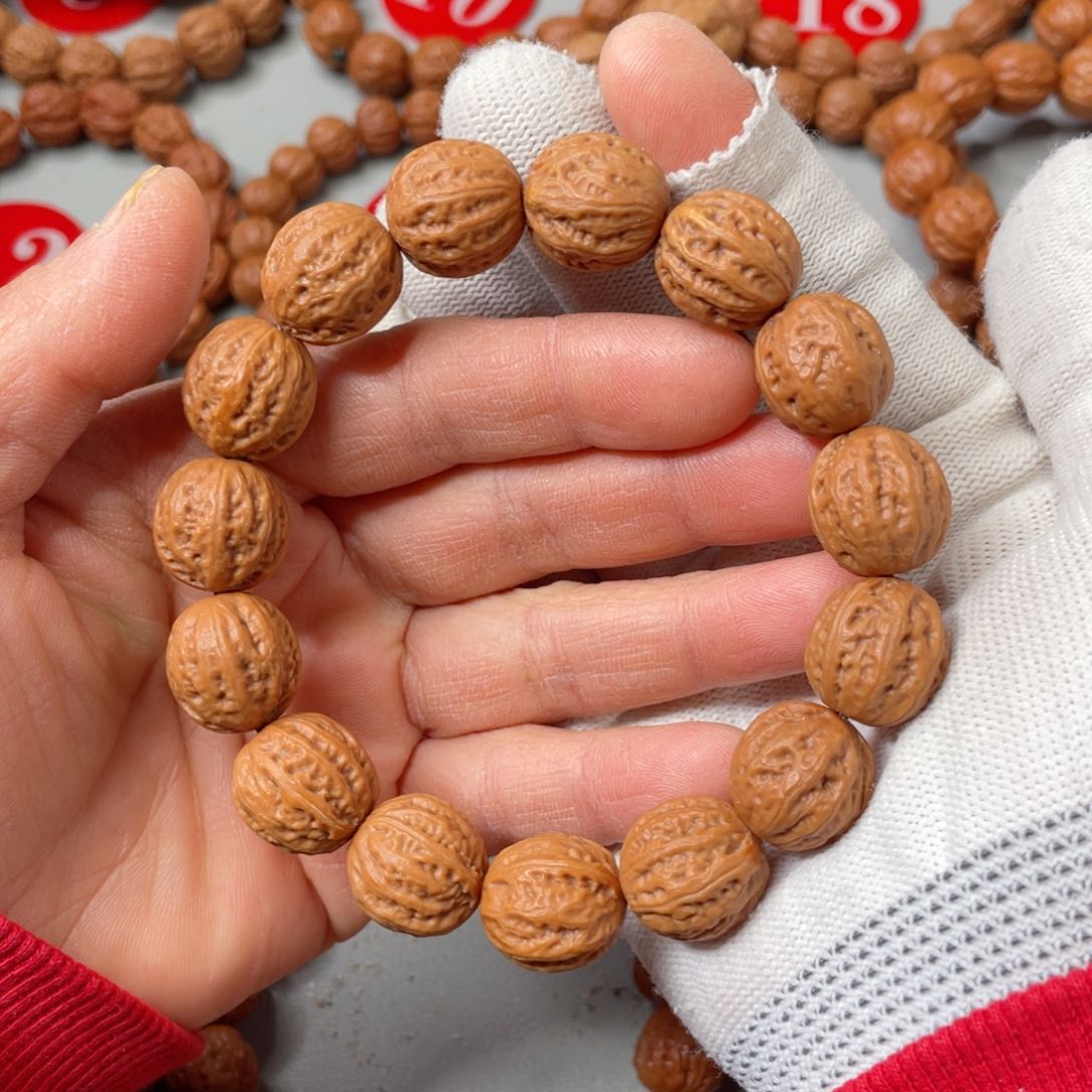 文玩核桃手串西瓜筋小哈密16mmX55