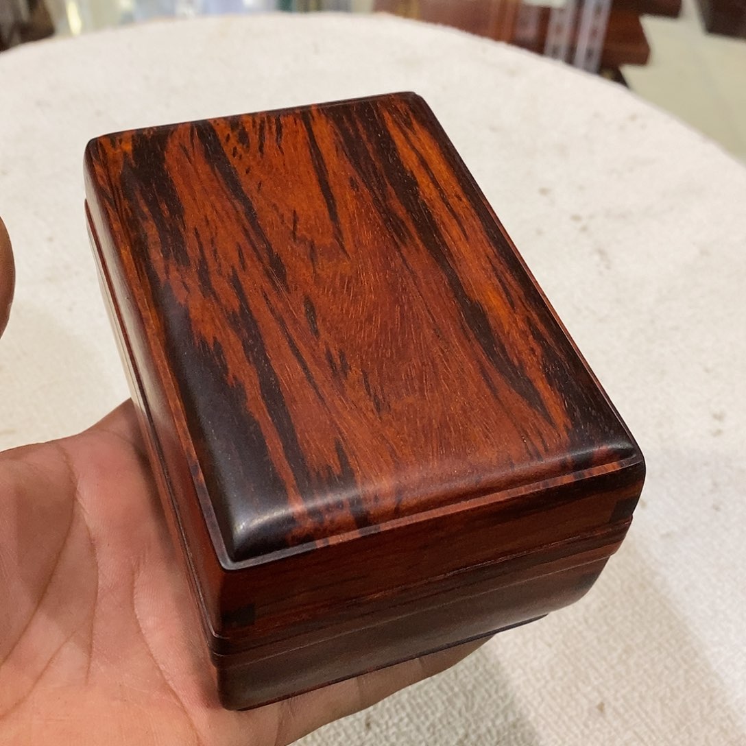 檀香紫檀（小叶紫檀）独板面包盒11.7/8.5/6.7