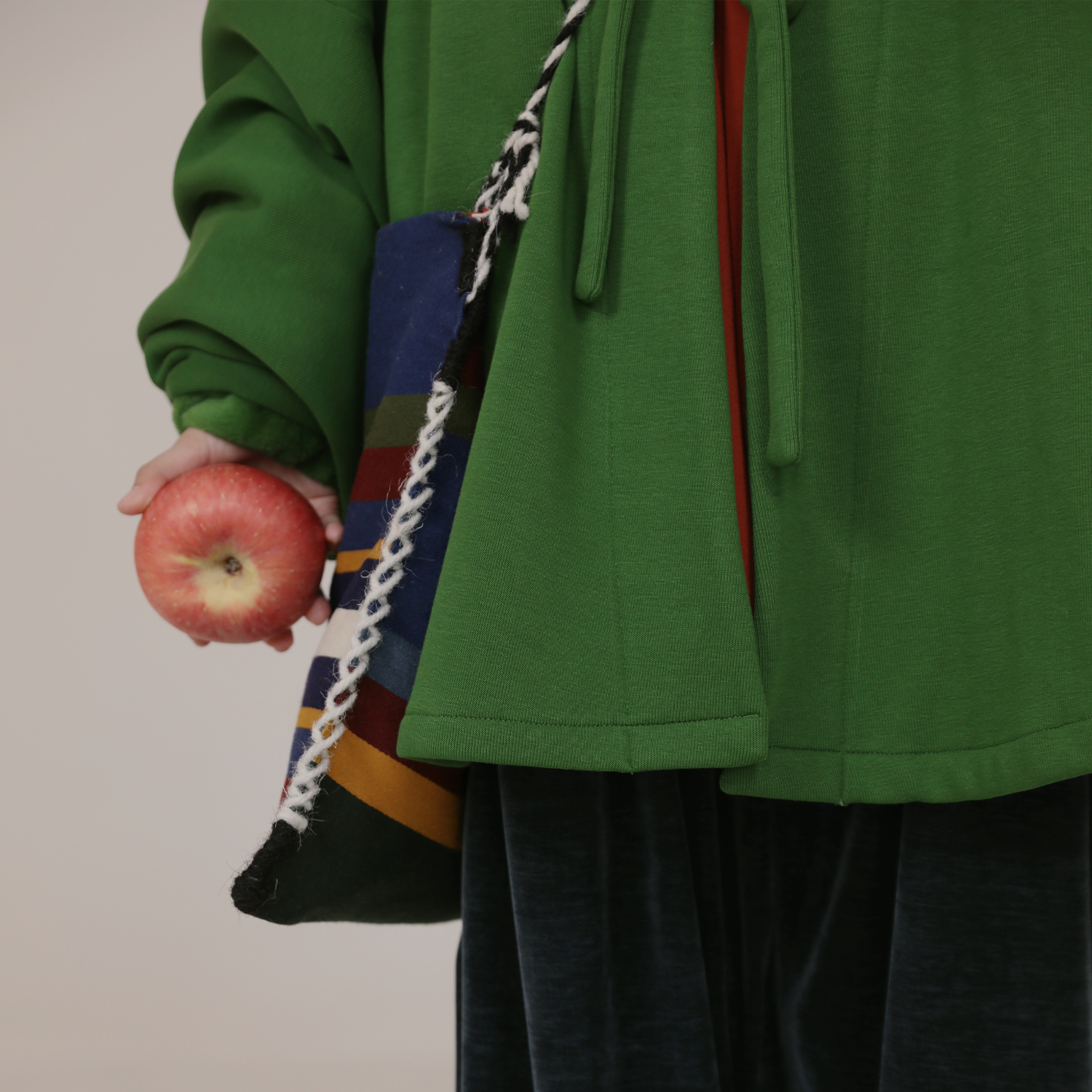 谜阿凰【绿热岩绒】明制汉服对穿交弓袋袖保暖上衣秋冬厚款外套女