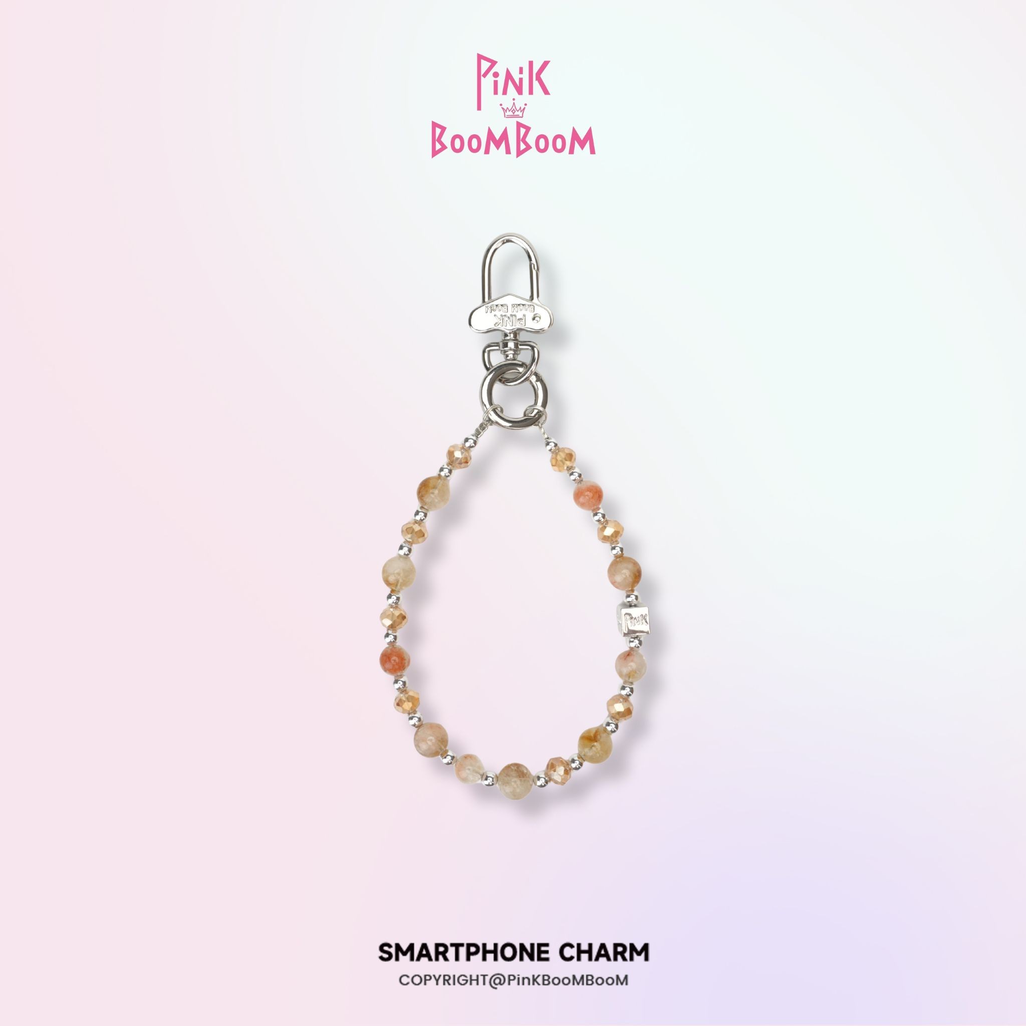 PinKBooM黄塔碧石手机链