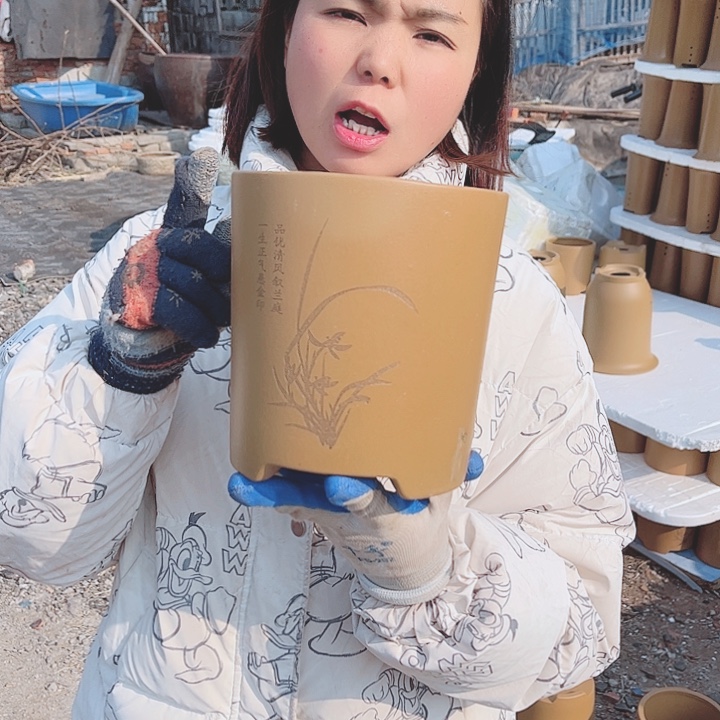 宜兴紫砂精品花盆 