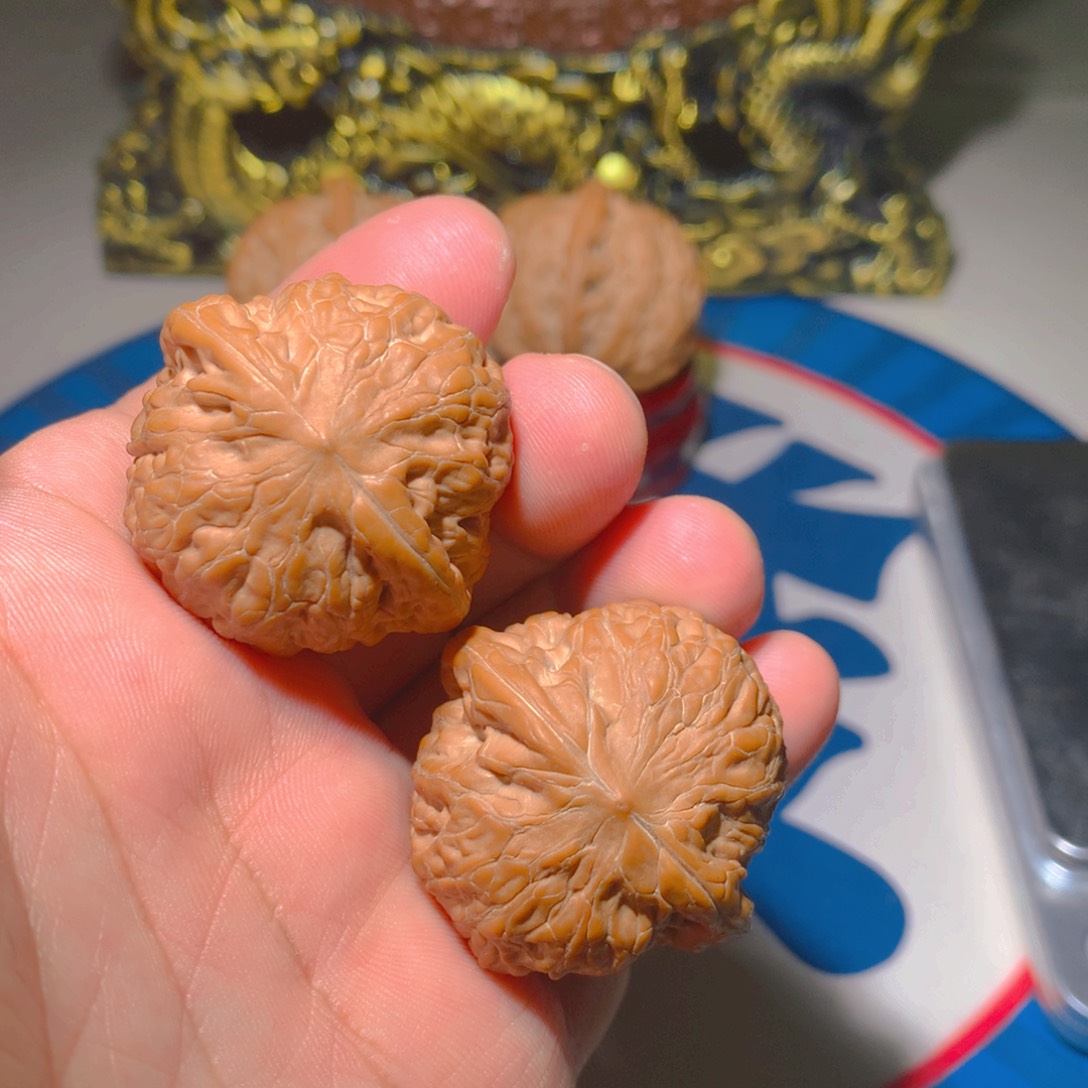 文玩核桃把件铁锤棉38