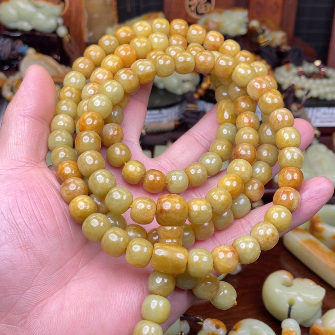 岫岩河磨玉（透闪石质玉）项链未镶嵌梦**影