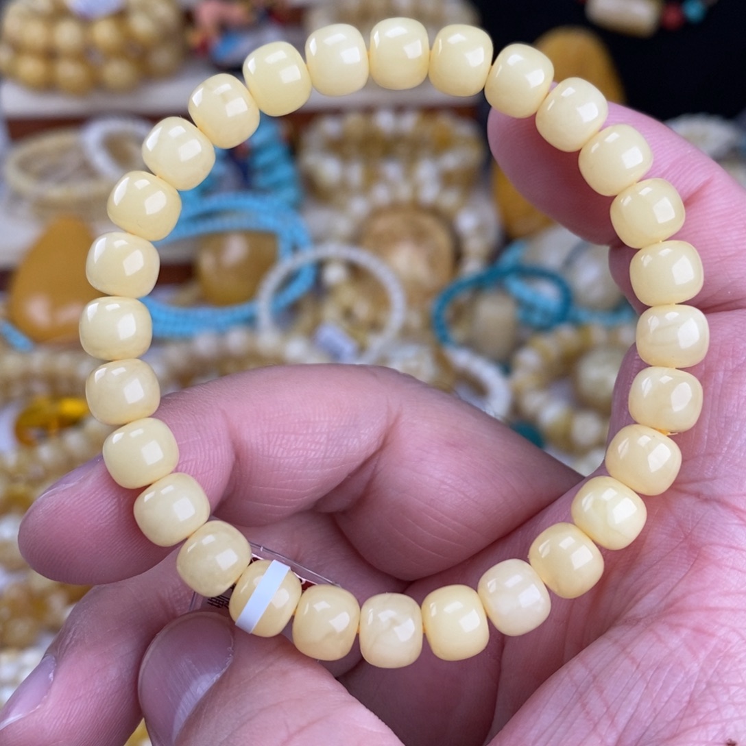 蜜蜡未镶嵌手链蜡实浓蜡满蜡8mm