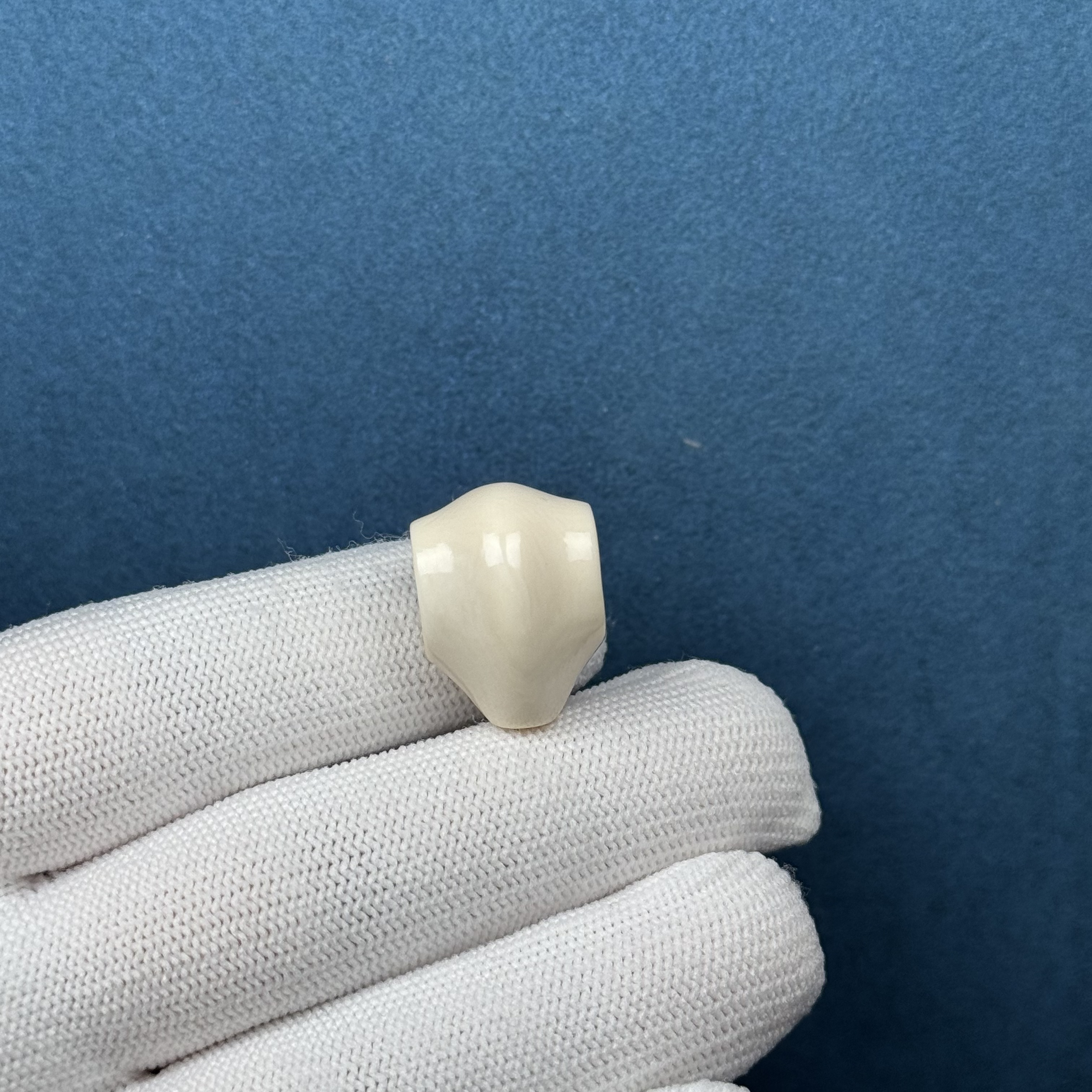 D81-65天然猛犸牙 鲨鱼背三通约15×20.5mm支持复检假一罚十