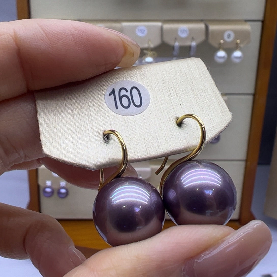 耳饰淡水珍珠银S925镶嵌