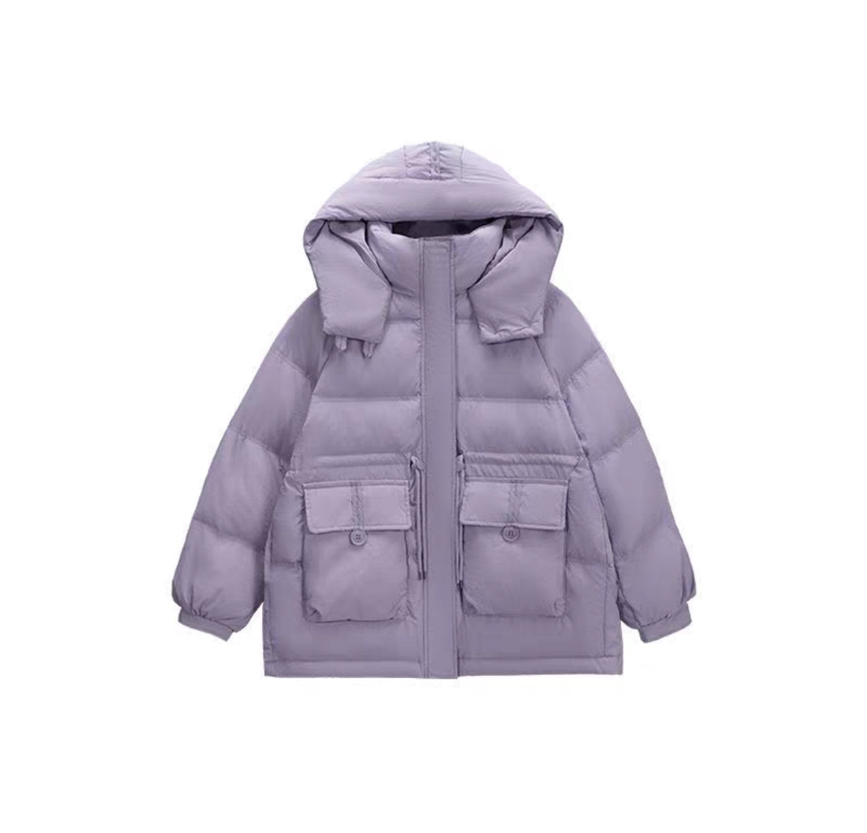 羽绒韩版宽松气质百搭连帽加厚立领冬季外套LL