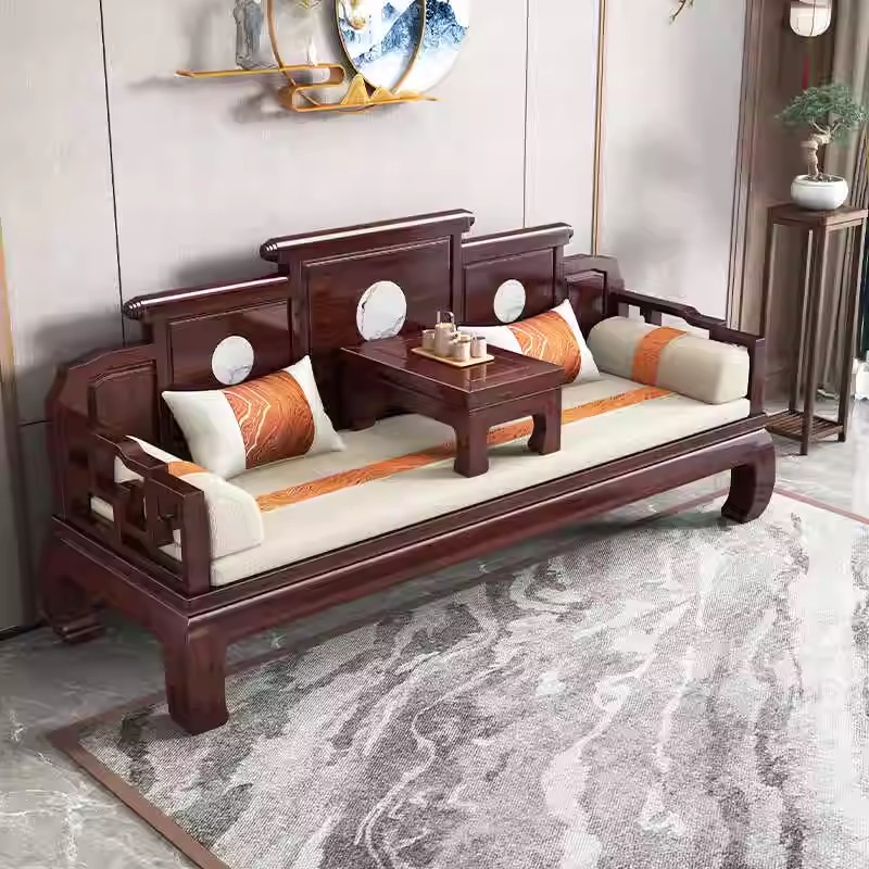 【608】新中式全实木罗汉床客厅小户型沙发床仿古罗汉榻家用贵妃