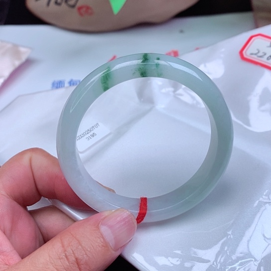 翡翠未镶嵌手镯54圈口尺寸02