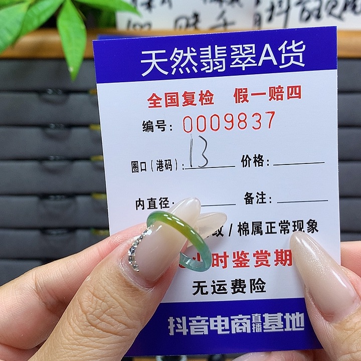 翡翠戒圈未镶嵌     9837