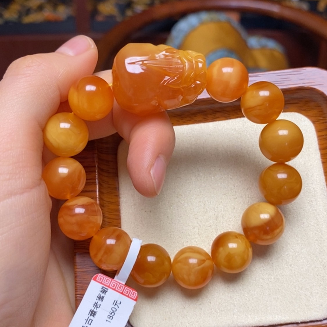 【闪购商品】蜜蜡手链未镶嵌手串