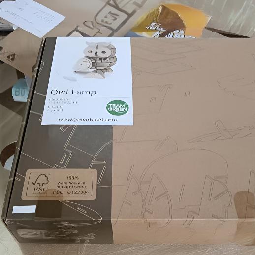 绿团——儿童木拼手工猫头鹰