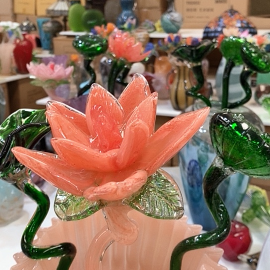 琉璃平*花瓶高45厘米宽12厘米