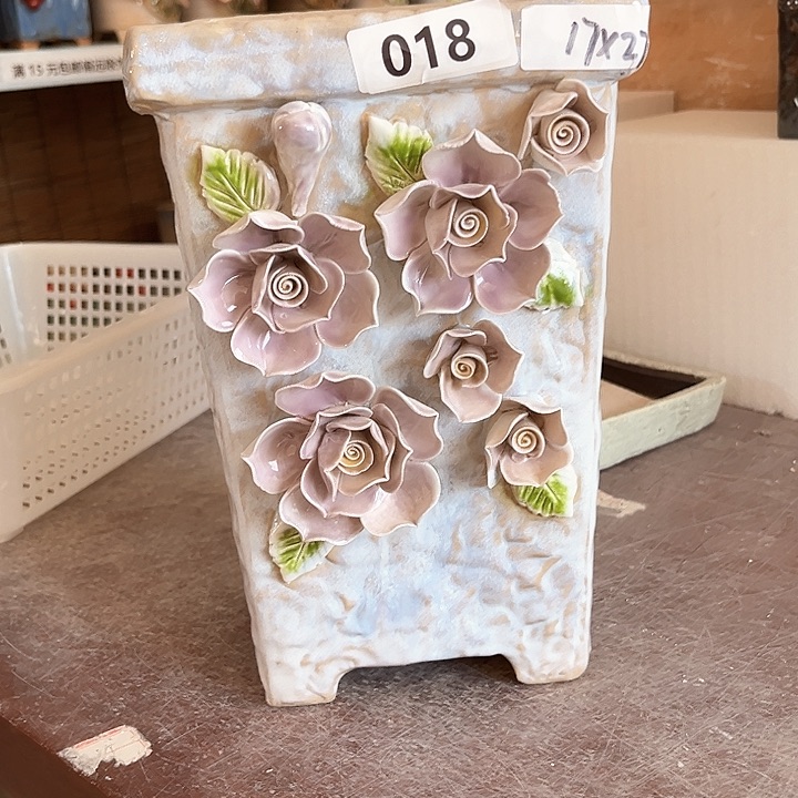 紫砂花盆粗陶材质多肉花盆