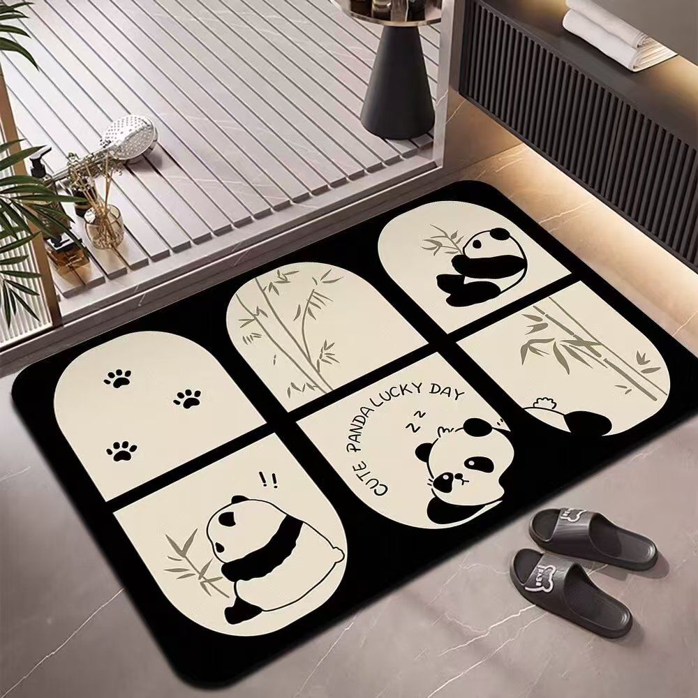 高颜值硅藻泥入户门吸水防滑垫卧室卫生间浴室耐脏入户门地垫脚垫