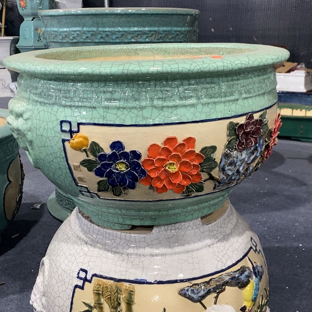 T***n正宗岭南石湾盆石湾盆