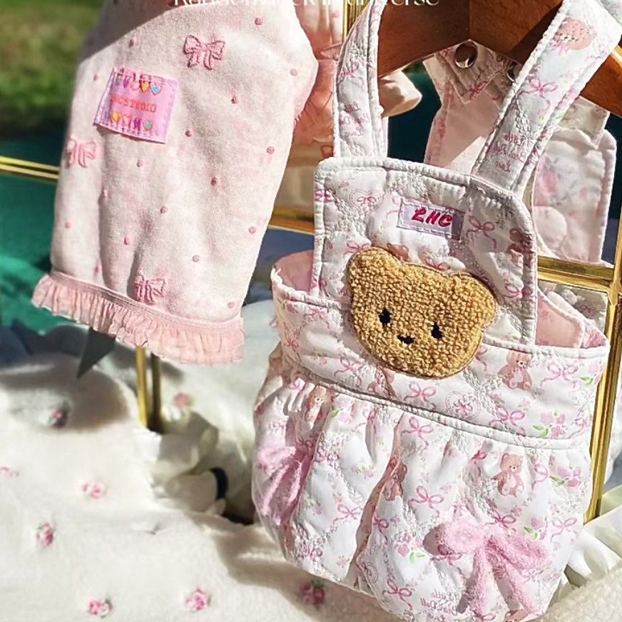 秋冬新款棉服宠物连衣裙适合马尔济斯西施比熊等犬种