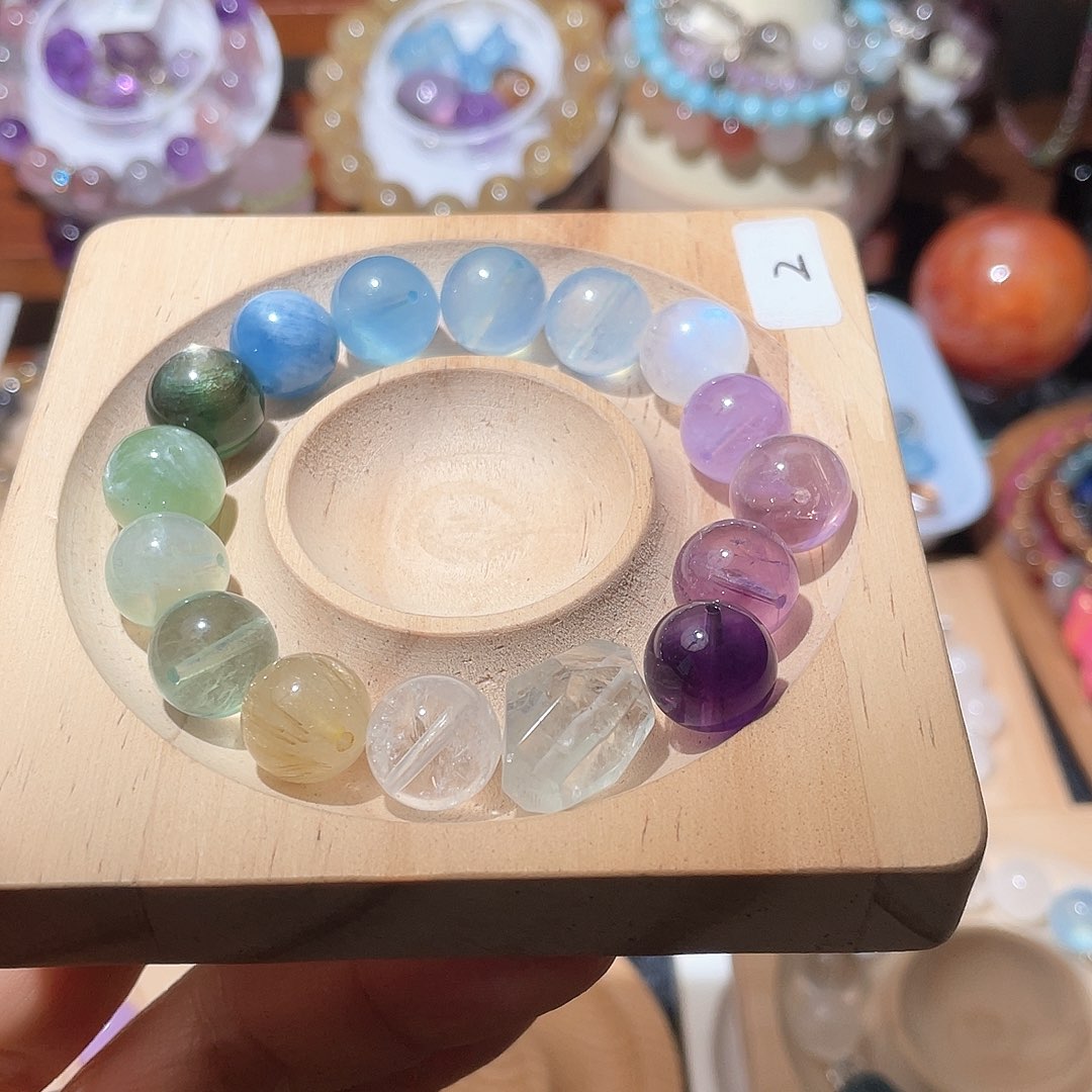 水晶手链未镶嵌泡*糖12多宝