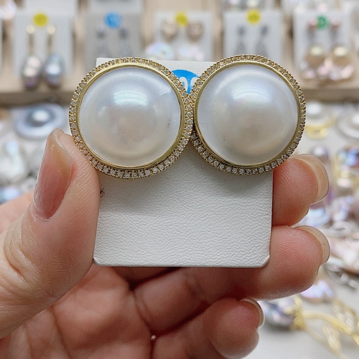 【闪购商品】淡水珍珠耳饰银S925镶嵌菲*