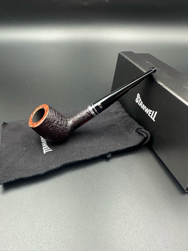 丹麦史丹威烟斗3MM收藏喷砂撞球直斗3mm