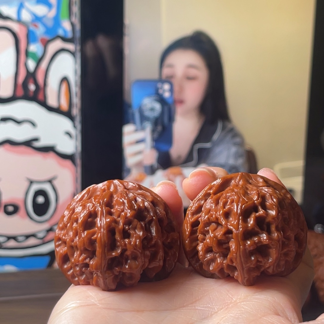 我***哒文玩核桃把件（回）苹果园