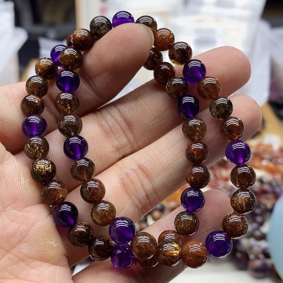 水晶手链未镶嵌多样性发货发一条