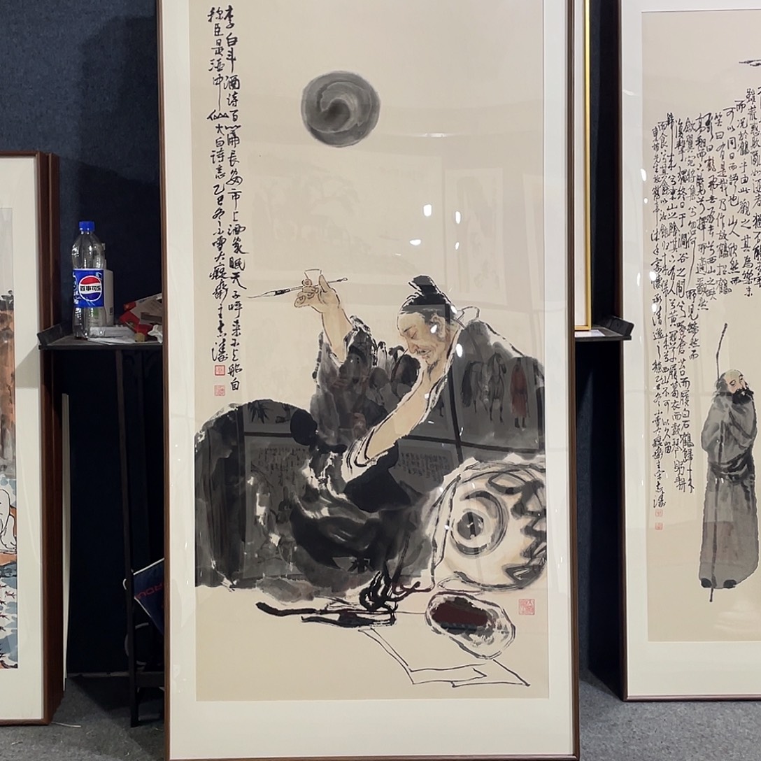 歐***阳国画手绘画作品带框80/160
