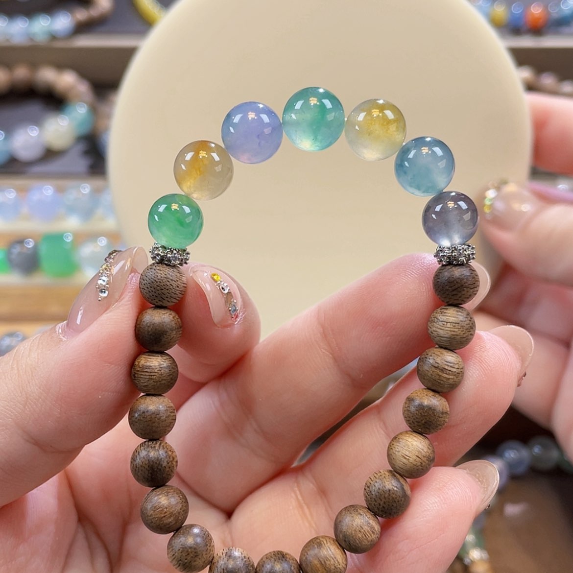 【闪购商品】未镶嵌手链翡翠冰浓彩