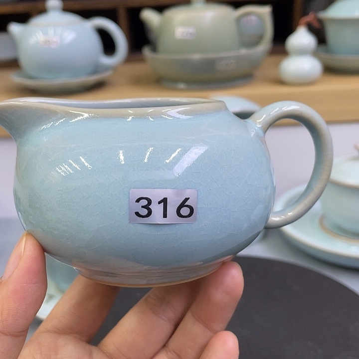 陶瓷杯子微瑕天青西施公道