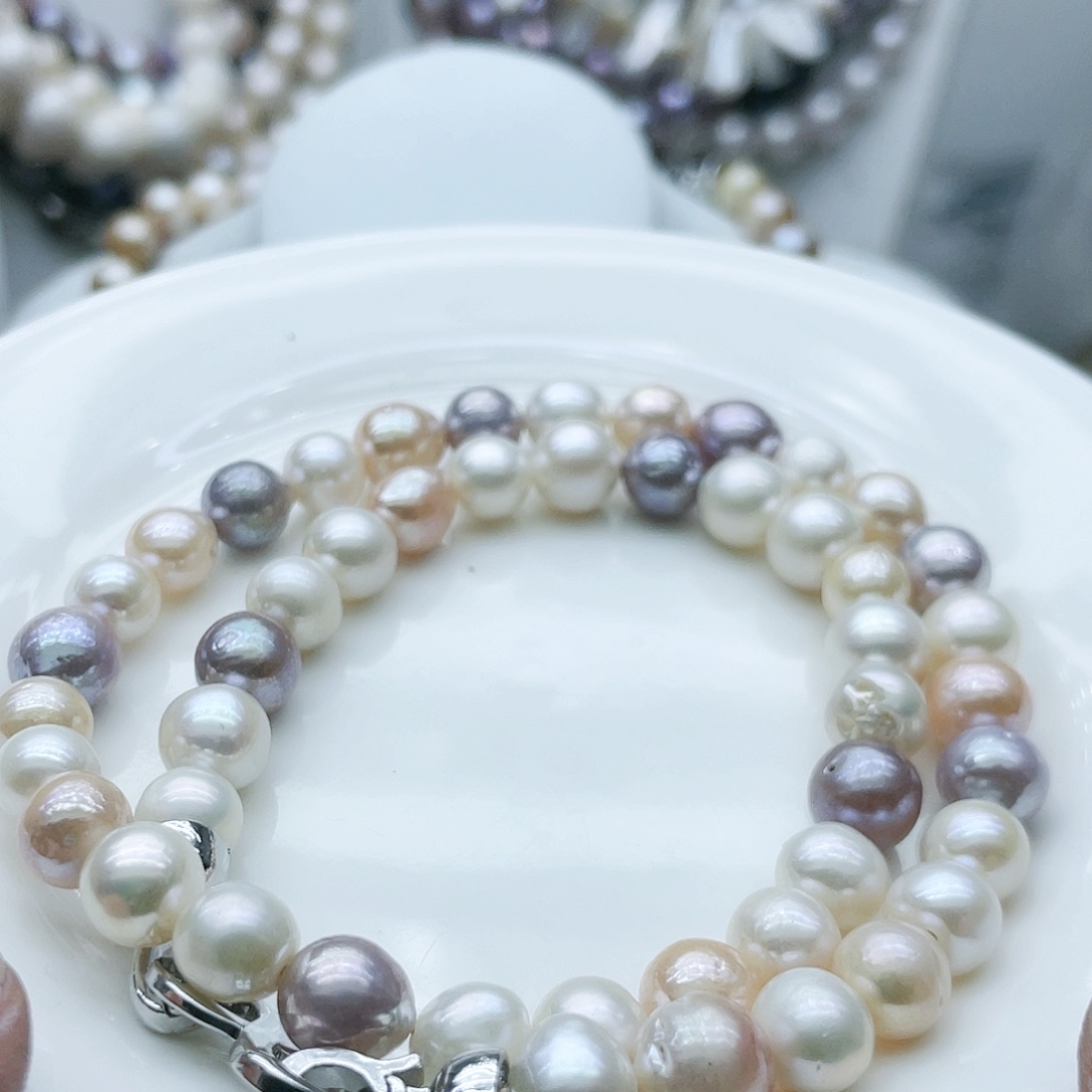 淡水珍珠颈饰钛钢