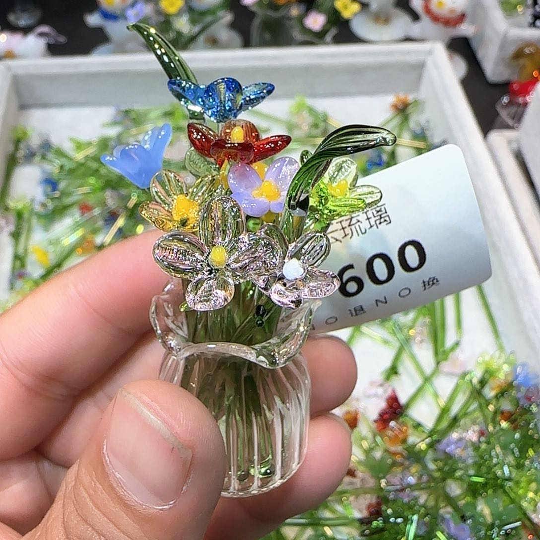 琉璃手工艺品600插花