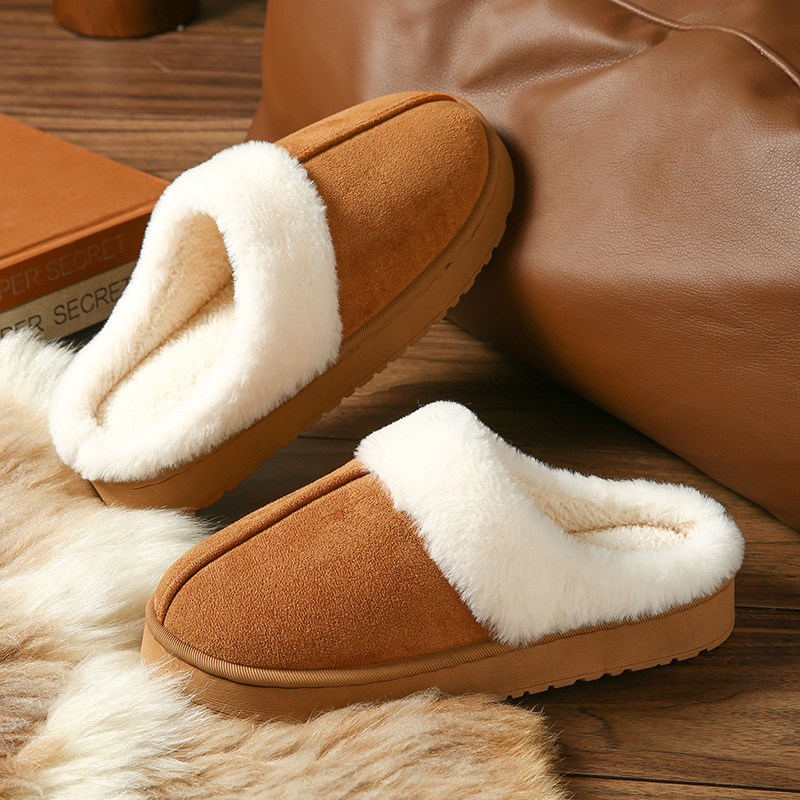 2025新款冬季毛绒棉拖鞋保暖厚底防滑室内居家棉鞋鞋防水居家棉拖