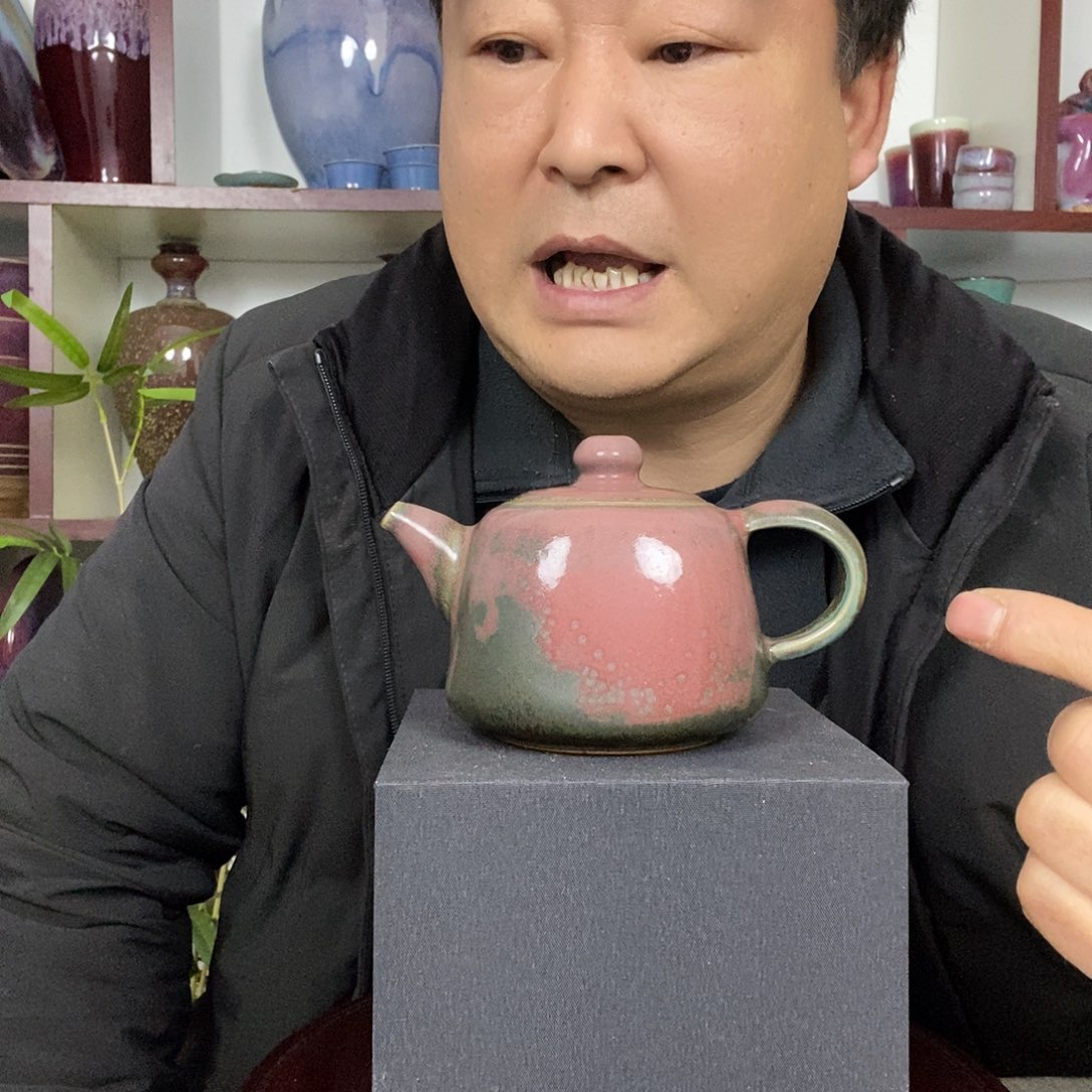 壶钧瓷茶壶中原壶省工手拉胚高温窑变炉钧