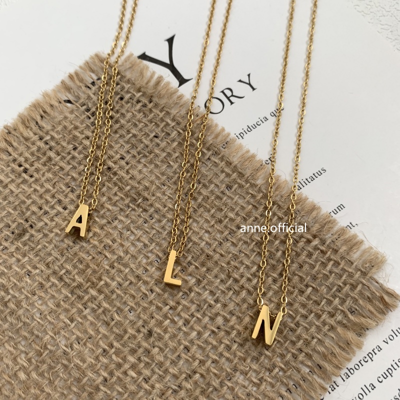 钛钢项链 【X494】高级感字母吊坠项链时尚个性简约不掉色锁骨链