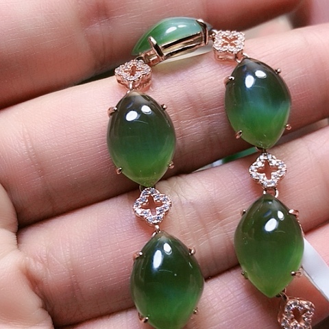 和田玉戒指银S925镶嵌