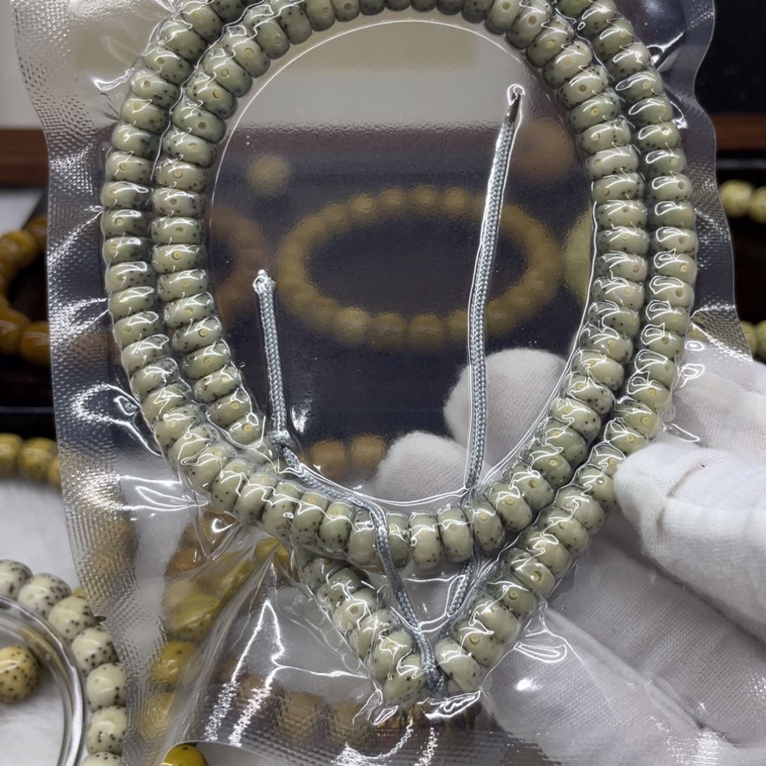 星月菩提手串贯穿留白 牛毛星 8x4