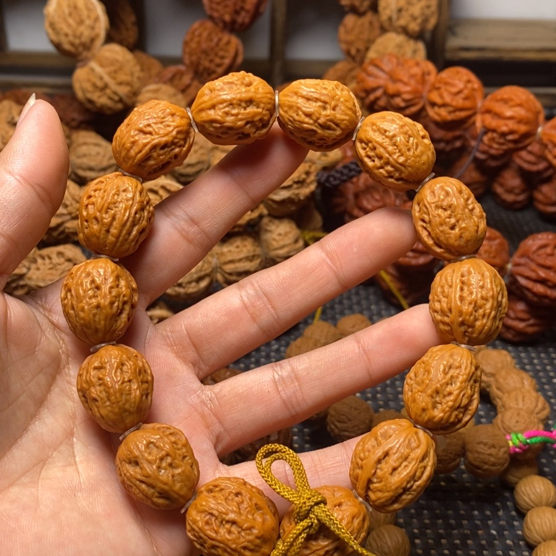 文玩核桃手串小密纹手串