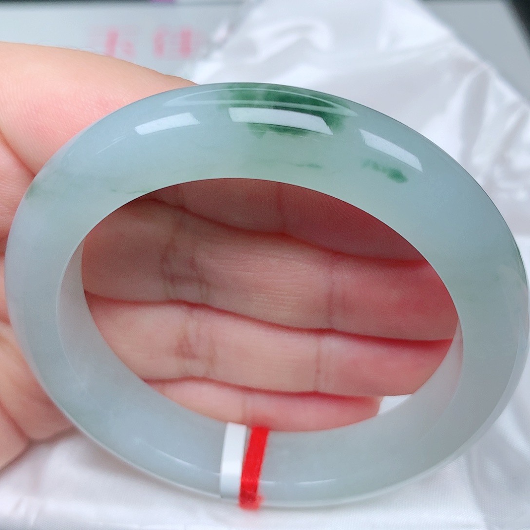 未镶嵌手镯翡翠41冰胶飘花