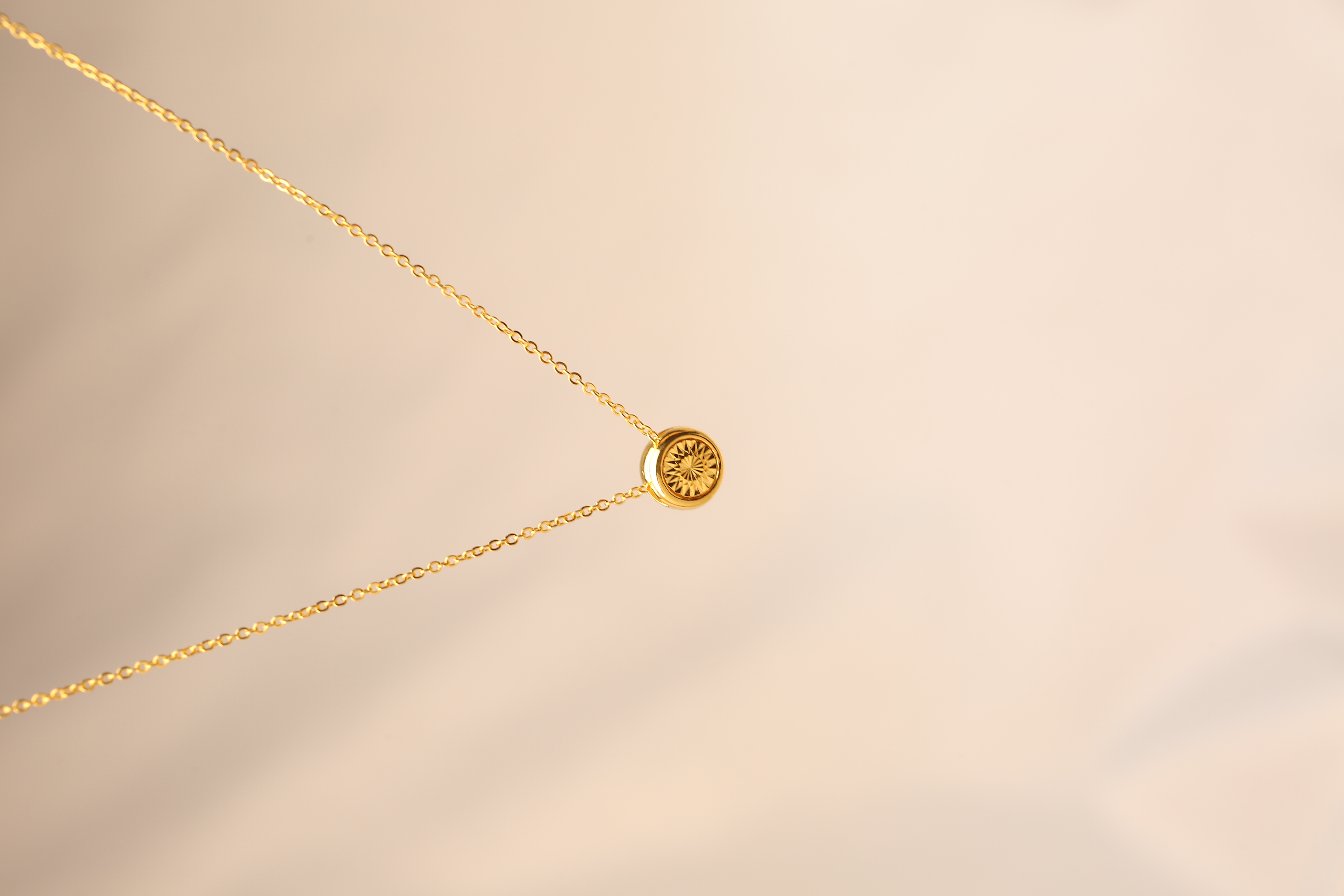 Pt950铂金黄仿钻泡泡时尚百搭项链