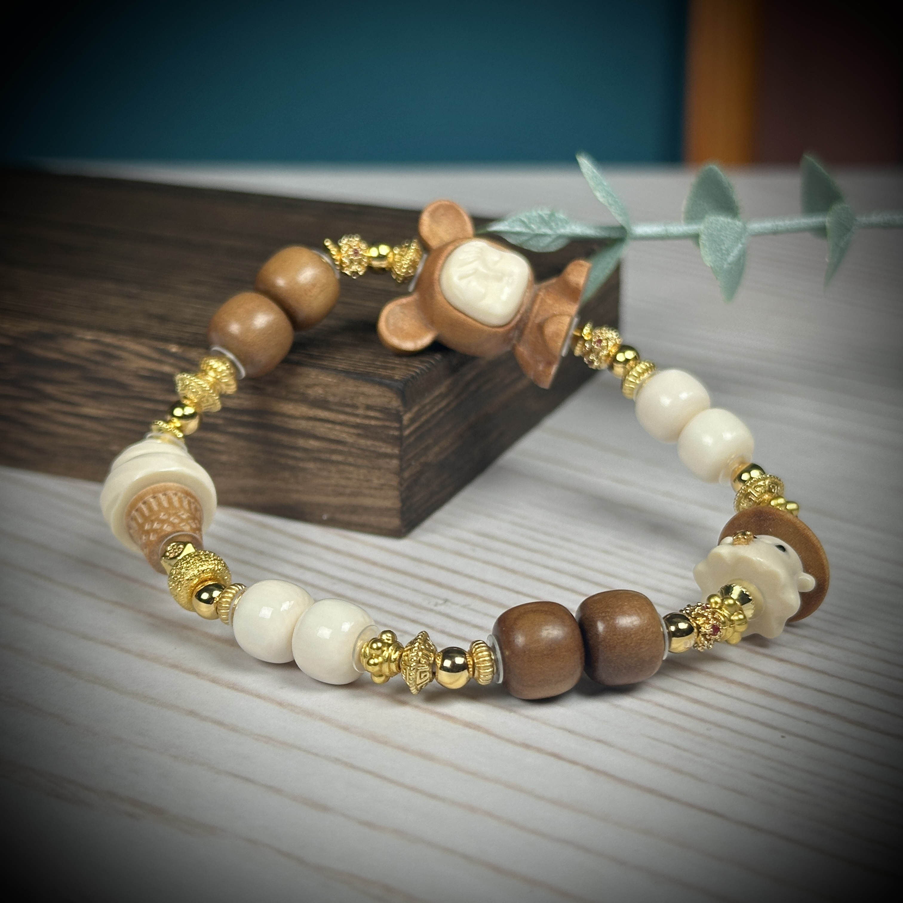 Q44-78天然猛犸 设计款手链 支持鉴定