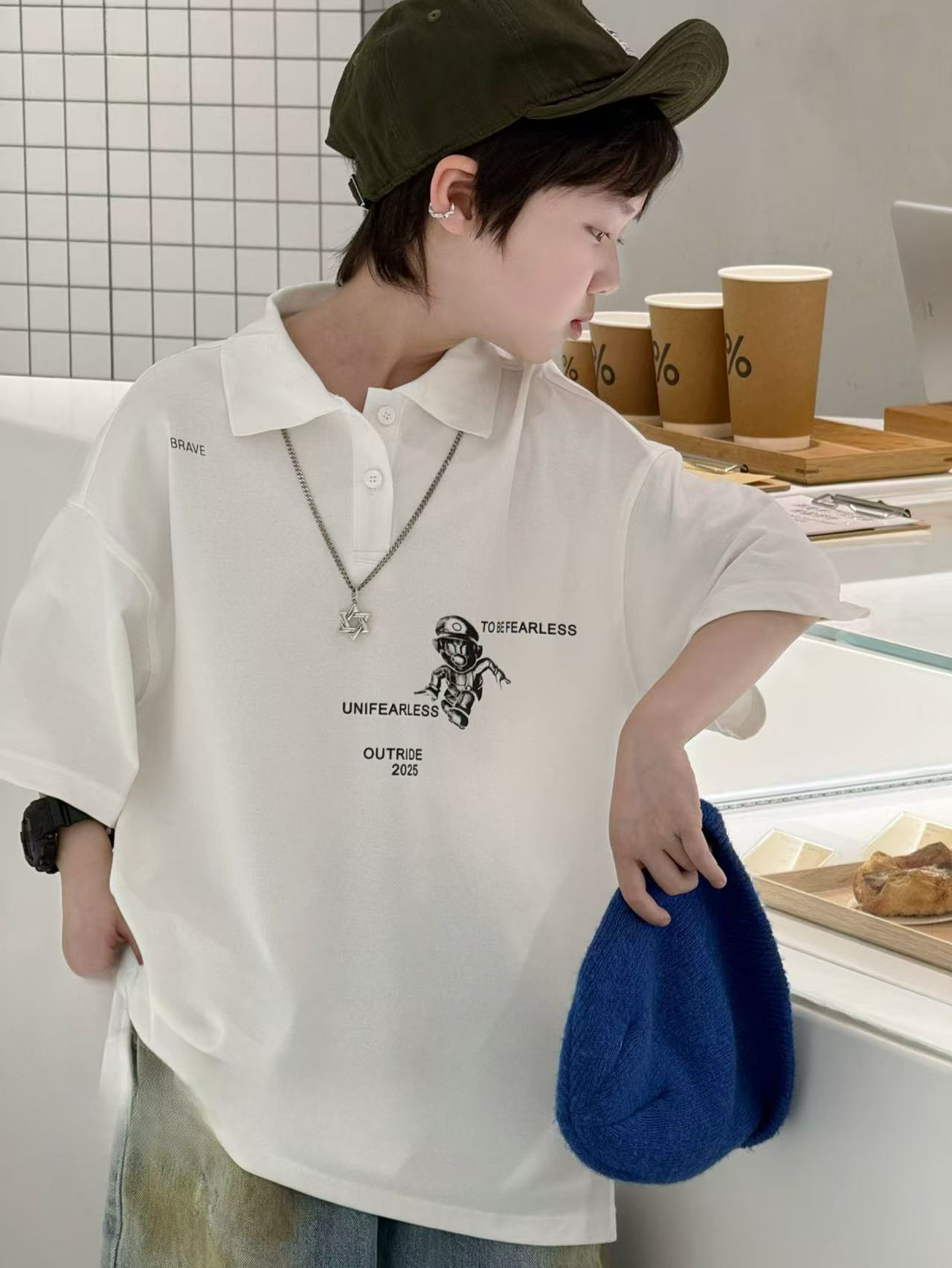 潮童新款洋气宽松POLO衫61167