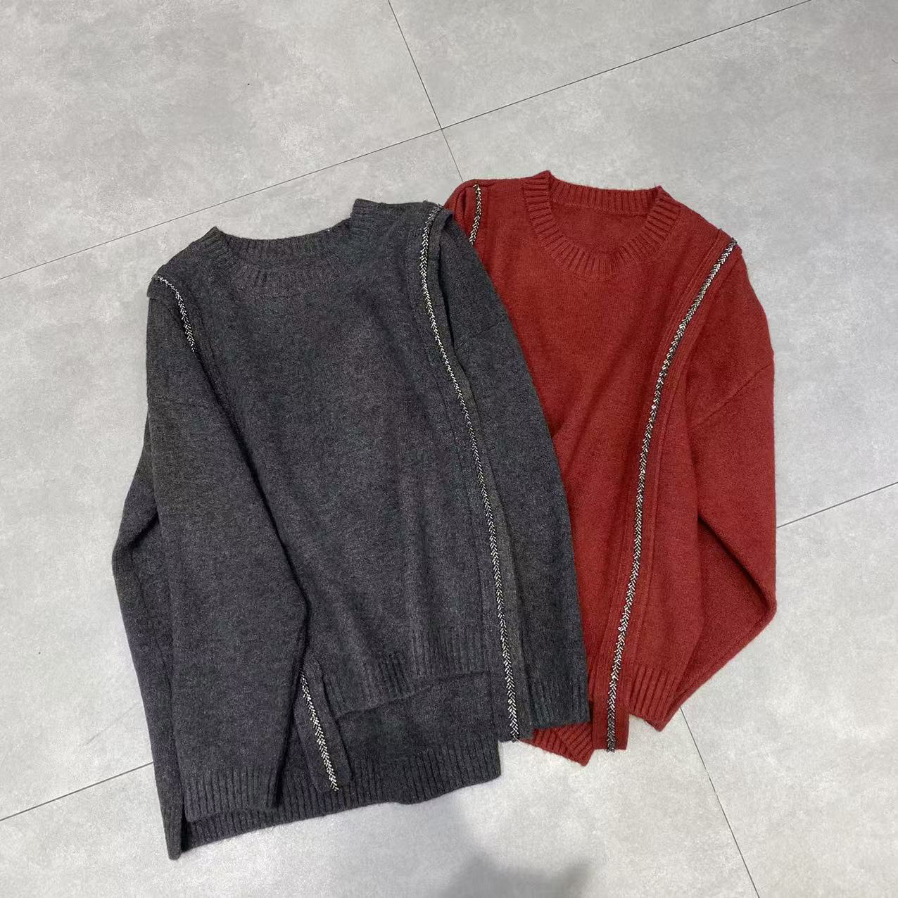 【墨涵精选】新款高领慵懒风百搭休闲针织衫8102