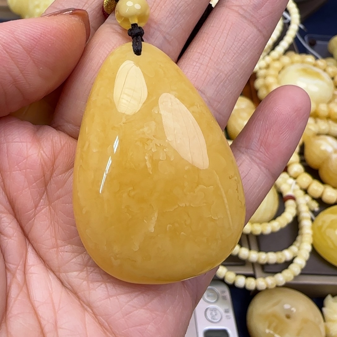 蜜蜡颈饰未镶嵌天然蜜蜡